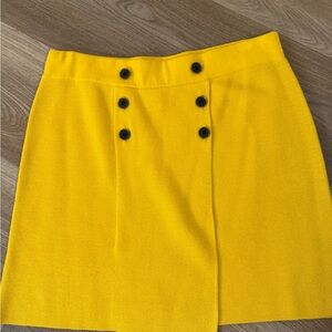 Yellow Buttoned Women's Skirt
